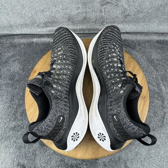 Nike InfinityRN 4 Running Shoes Womens Size 10 Black White Flyknit ReactX - Picture 6 of 9